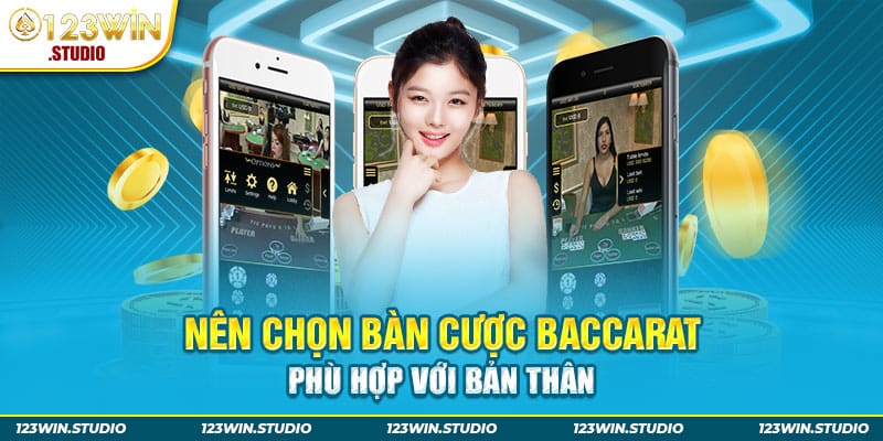 Nên chọn bàn cược baccarat phù hợp với bản thân